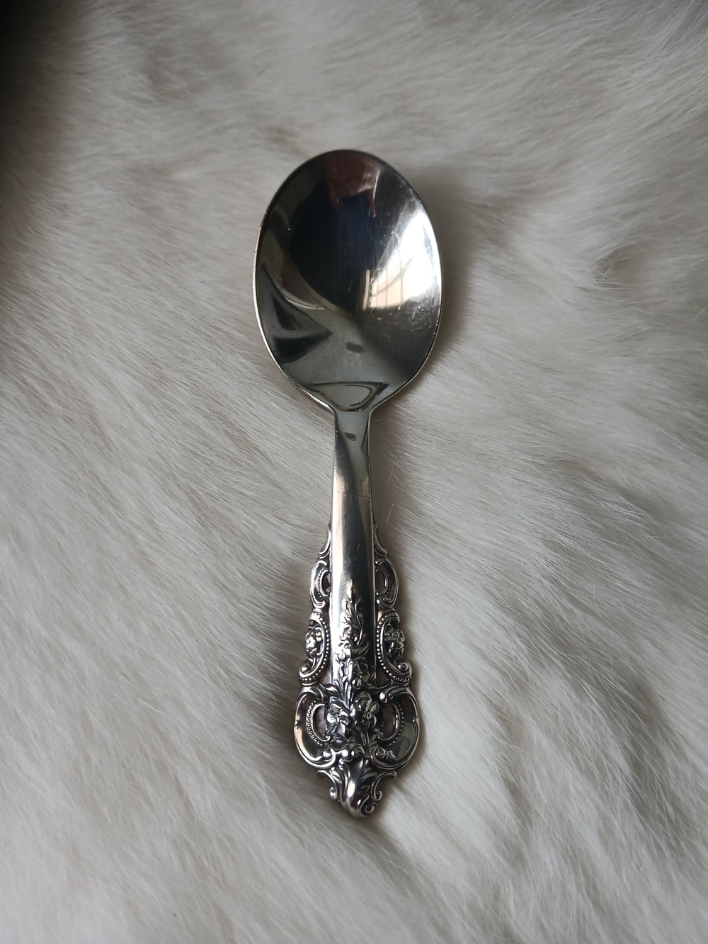 Wallace Grande Baroque Sterling Silver Sugar Spoon